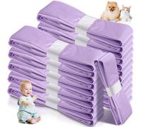 12 Recambios para Papelera de Pañales, Bolsa Hermética de 4,5m, Antibacteriana y Reforzada,Compatible con Tommee Tippee,Angelcare,LitterLocker,Spross,Desechos de Pañales y Arena para Gatos,Morado