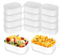 12 Recipientes para Congelar Comida 280ml,Envases para Freezer Herméticos,Botes de Cocina Reutilizables sin BPA,Ideales para Porciones Individuales,Meal Prep,Viajes,Apto Microondas & Lavavajillas