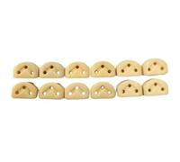 12 retenedores de cuerda de guitarra para guitarra clásica y ukelele, guía de cuerdas con agujero de 1,2 mm de diámetro, material compuesto, compatible con guitarra flamenca, blanco/negro/marrón
