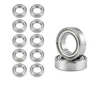 12 rodamientos de bolas MR128ZZ de 8 mm x 12 mm x 3,5 mm con doble protección, mini rodamientos para bricolaje, tornos, motores, impresoras 3D, fresadoras, varios dispositivos mecánicos