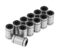 12 rodamientos lineales de bolas LM8UU, diámetro de 8mm, diámetro exterior 15 mm, longitud 24 mm con sello goma doble cara, ideal para máquinas CNC, impresoras 3D, aplicaciones guí