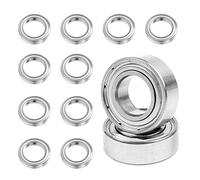 12 rodamientos MR128ZZ de 8 mm x 13 mm x 4 mm, rodamientos rígidos de doble protección, rodamientos para bricolaje, tornos, motores, impresoras 3D, fresadoras, varios dispositivos mecánicos