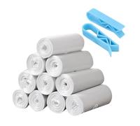 12 rollos de bolsas de basura pequeñas blancas de 3 litros (0.8 galones), perfectas para botes de basura pequeños en baño, oficina, coche, resistentes a desgarros y ligeras