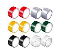 12 rollos de cinta adhesiva impermeable de grado industrial con respaldo de fibra de vidrio, cinta adhesiva de sujeción fuerte para conductos artesanales resistentes desgarro en interiores y
