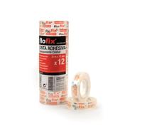 12 Rollos de Cinta adhesiva - Transparente Cristal 33 m. x 12 mm.