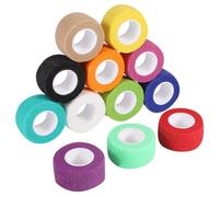 12 Rollos Tape Crossfit, 2,5 cm x 4,5 m Venda Cohesiva Venda Elastica Adhesiva Esparadrapo Deportivo para Deportes Mano Brazo Pie Articulación Dedo (Colorido)