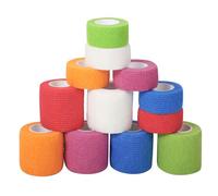 12 Rollos Tape Crossfit, 5 cm x 4,5 m & 2,5 cm x 4,5 m Venda Cohesiva Venda Elastica Adhesiva Esparadrapo Deportivo para Primeros Auxilios Lesiones Deportivas Tobillos Dedos (6 Colores)