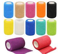 12 Rollos Venda Cohesiva 7,5 cm x 4,5 m, Vendaje Elastica Autoadhesivo, Cinta Adhesiva Deportiva No Tejido, Bendaje Autoadhesivas para Animal Muñeca, Tobillos, Dedos, Hinchazón Articulaciones