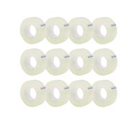 12 Rolls Transparent Tape Refills, Clear Tape, All-Purpose Transparent Glossy Tape for Office, Home, School
