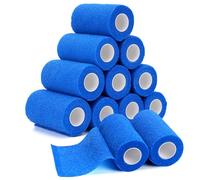 12 Rolls Venda Cohesiva, Vendaje Autoadhesivo, 10cmX4.5m Esparadrapo Deportivo, Venda Cinta Bendaje Adhesiva Tape Cohesivo para Manos, Pie, Rodillas Esguinces