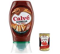 12 salsas Calvé Salsa Barbeque al Miele BBQ con miel, ideal para carne blanca con un sabor más intenso 250 ml + Polpa italiana gourmet 400 g