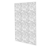 12 separadores de habitaciones colgantes, 40 x 40 cm, biombo de pared, de polipropileno, para decoración de interiores, salón, comedor, dormitorio, blanco, decoración de arte DIY (estampado de flores)