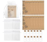 12 Set Pequeño Concededor de Deseos, Diente de León en Vidrio, Regalo Pequeño con Tarjeta Bolsa de Organza Cuerda, Amuleto de la Suerte Favores de Fiesta para Navidad Cumpleaños Boda (Multicolor A)