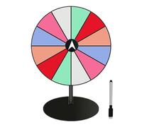 12 Slots Prize Wheel - Tabletop Prize Wheel Spinner, 30 cm Heavy Duty Base with Dry Erase Marker, Durable Game Spinner with for Trade Shows, Carnivals, Parties, and Home Entertainment