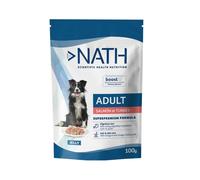 12 sobres x 100 g Nath Adult Salmón y Pavo en Gelatina sobre para perros ¡Pack ahorro!