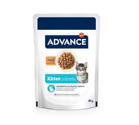 12 sobres x 85 g (9 + 3 ¡gratis!) Advance Kitten Pollo en salsa sobre para gatitos