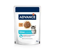 12 sobres x 85 g (9 + 3 ¡gratis!) Advance Kitten Pollo en salsa sobre para gatos