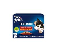 Felix húmedo gato fantastix gelatinas carnes 12x85 gr