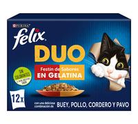 Felix Duo Festín De Sabores Sobres En Gelatina 12 X 85Gr