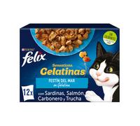 Felix húmedo gato sensations gelatinas pescado 12x85 gr