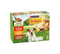 12 sobres x 85 g Friskies Pollo y Cordero en Gelatina sobre para perros