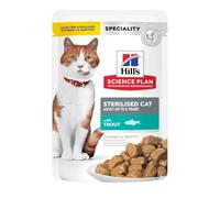 Hills Science Plan Feline Sterilised Trucha (Bolsita) - Pack 12 x Bolsa de 85 gr