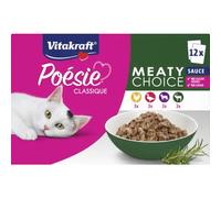 12 sobres x 85 g Vitakraft Poésie Classique Carnes Sobre en Salsa para gatos