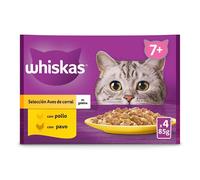 Whiskas Selección Aves de Corral en Gelatina Sobres para Gatos +7 4 x 85 gr
