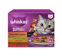 1.01 KG 12 sobres x 85 g Whiskas Tasty Mix Country Sobres en Salsa para gatos