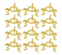 12 soportes de exhibición de metal plateado vintage para bolas de cristal de 40 80 mm de diámetro con diseño triangular estable para exhibición elegante (oro)