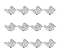 12 soportes de instalación fotovoltaica de media tensión de aleación de aluminio clips de panel solar para fijación segura y ajustable del panel (12 piezas)