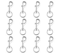 12-Stück Karabiner Hundeleine para Mascotas, Perros Ganchos Seguridad Giratorios, Mosquetón Gatillo Ganchos, Mosquetón Estilo Correa Perro Apto para Correa de Perro, Montañismo, Equipaje