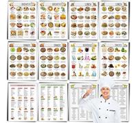 12 tablas de alimentos Diabéticas de 28 x 21,5 cm, planificador de lista de alimentos Diabético, planificador de comidas para diabéticos, tabla de mapa de alimentos, tabla de mapa de alimentos, guía