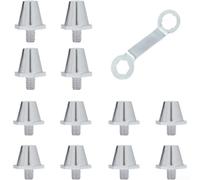 12 tacos de repuesto de metal para zapatos de suelo blando, clavos de tornillo de aleación ligera de 11 mm y 13 mm para fútbol, rugby (rojo)