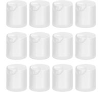 12 Tapas de Plástico de Presión de Repuesto 20/410 - Cubiertas Dispensadoras para Botellas de Champú y Loción