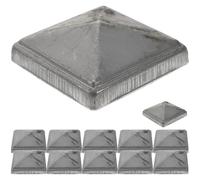 12 tapas de poste hierro estilo pirámide for cercas, cubiertas columna barandilla, tapa metal rectangular for, enrejados, portones, accesorios Para Postes De Valla