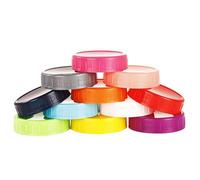 12 tapas regulares de plástico de colores para tarros de mason, tapas de almacenamiento de grado alimenticio con anillo de sellado de silicona para tarros de mason/enlatado-70mm