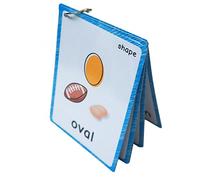 12 Tarjetas de Aprendizaje de Formas, Tarjetas de Palabras en inglés para Profesores/terapeutas de Autismo, Materiales didácticos de ESL para la educación en casa y Herramientas.