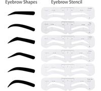 12 Tarjetas De Cejas Montadas En La Cabeza, Diseño Fijo Con Cuerda, Reutilizable, Herramienta De Dibujo De Aftas Para Principiantes, Buscador De Distancia De Cejas Profesional.
