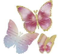 12 tarjetas de invitación de cumpleaños para niños, tarjetas de invitación de mariposa 12 x 10 cm, invitaciones de cumpleaños para niñas y niños, invitaciones de cumpleaños, fiesta de cumpleaños