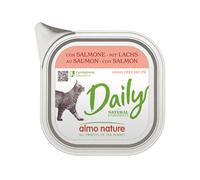 12 tarrinas x 100 g Almo Nature Daily Grain Free Salmón para gatos ¡Pack Ahorro!