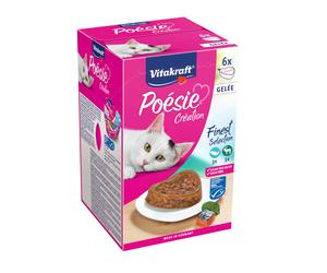 12 tarrinas x 85 g Vitakraft Poésie Pescado y carne tarrinas en gelatina para gatos ¡Pack Ahorro!