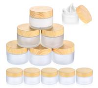 12 tarros pequeños de vidrio con tapas, tarros de cosméticos de 30 ml/50 ml con tapas, macetas de vidrio vacías, macetas de viaje para artículos de tocador, contenedores de bálsamo labial