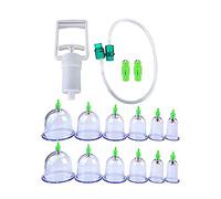 12 tazas chinas tradicionales médicos saludables para el cuerpo al vacío de acupuntura ventosa, terapia de succión masajeador de tejido profundo relajante muscular Set