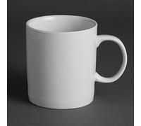 12 tazas estándar Olympia Whiteware 483 ml de porcelana taza de té café
