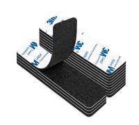 12 tiras adhesivas de cierre tipo gancho y bucle doble cara 3x10 cm, resistentes y cortables, fijación fuerte sin taladrar, ideales para hogar, oficina, coche, bricolaje, industria, color negro