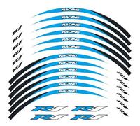 12 Tiras De Calcomanías Reflectantes para Motocicletas, Pegatinas Decorativas para Llantas Motocicleta, Protectoras para para Yamaha YZFR1 YZF R1