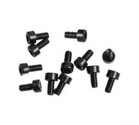 12 tornillos de montaje de trémolo para puente para guitarra eléctrica, kit de hardware de acero inoxidable para sistemas de vibrato de estilo, acabado plateado, agujero de 2,5 mm (negro)