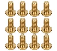 12 tornillos de rotor de freno de disco de bicicleta, accesorio de tornillo de bicicleta de aleación de titanio, tornillos de freno de disco M5x10 mm, pernos ligeros resistentes a (Oro)