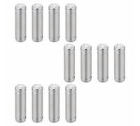 12 tornillos publicitarios de acero inoxidable de 60 mm, 12 tornillos de montaje de letreros, pernos de separación de vidrio para carteleras, marcos de fotos, carteles de vidrio y otros carteles